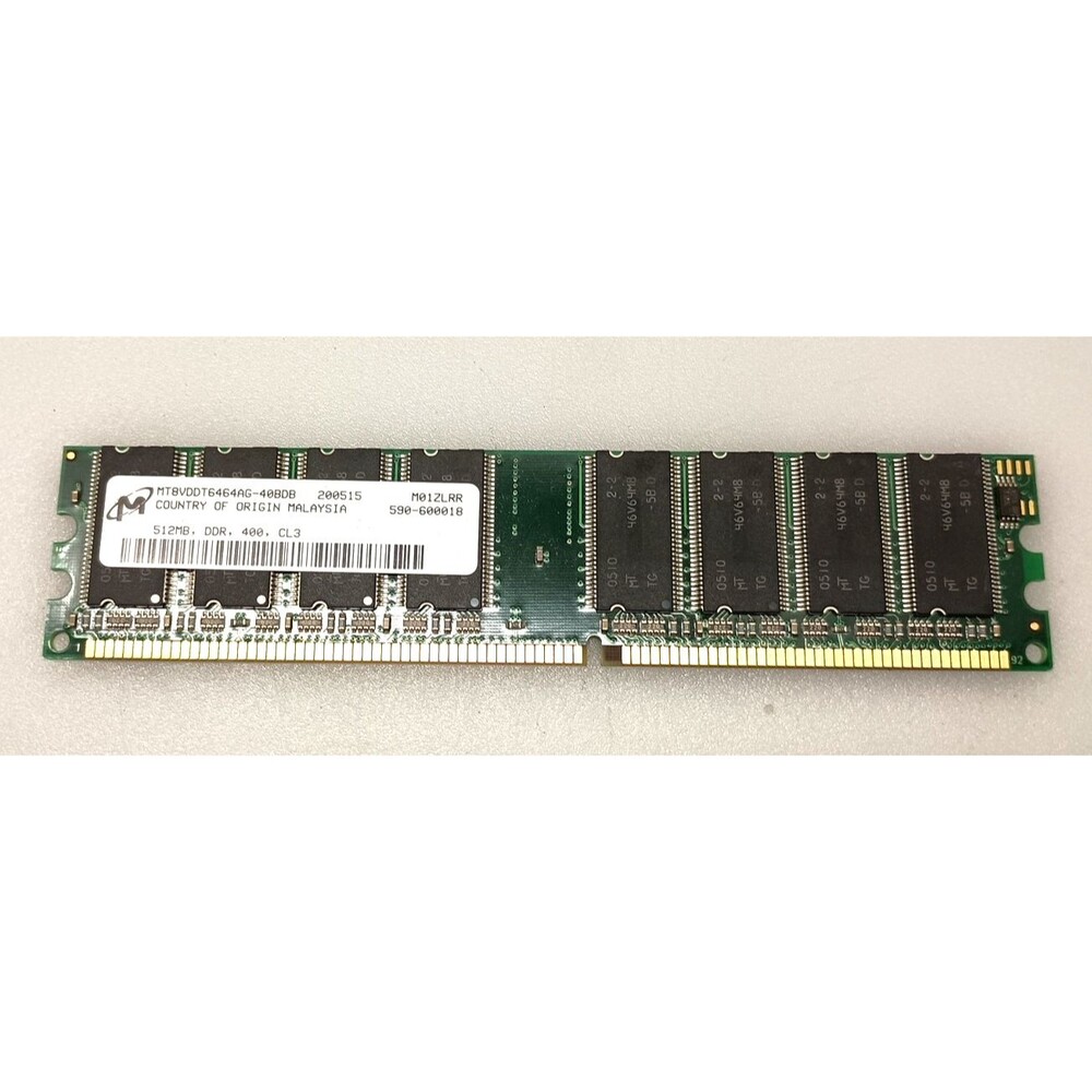 Micron 512MB Memory Module MT8VDDT6464AG-40BDB 200515 590-600018 512MB DDR 400